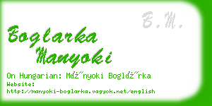 boglarka manyoki business card